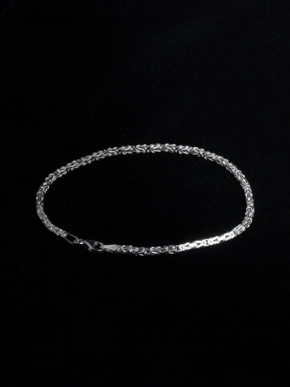 Kejsarlänk Armband 3mm - 925 Silver - Kejsar