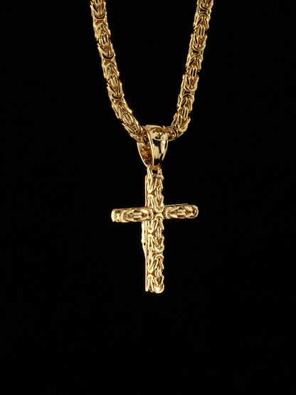 Byzantine Cross Pendant - 18K Gold Plated