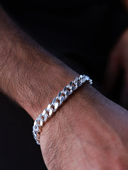 Pansarlänk Armband 8mm - 925 Silver - Kejsar