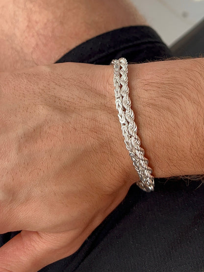 Kejsarlänk Armband 3mm - 925 Silver - Kejsar