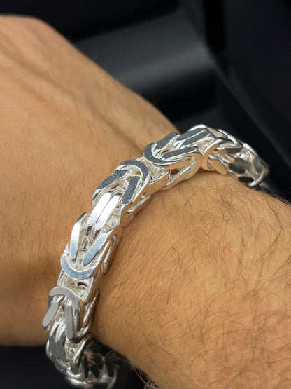 Kejsarlänk Armband 10mm - 925 Silver - Kejsar