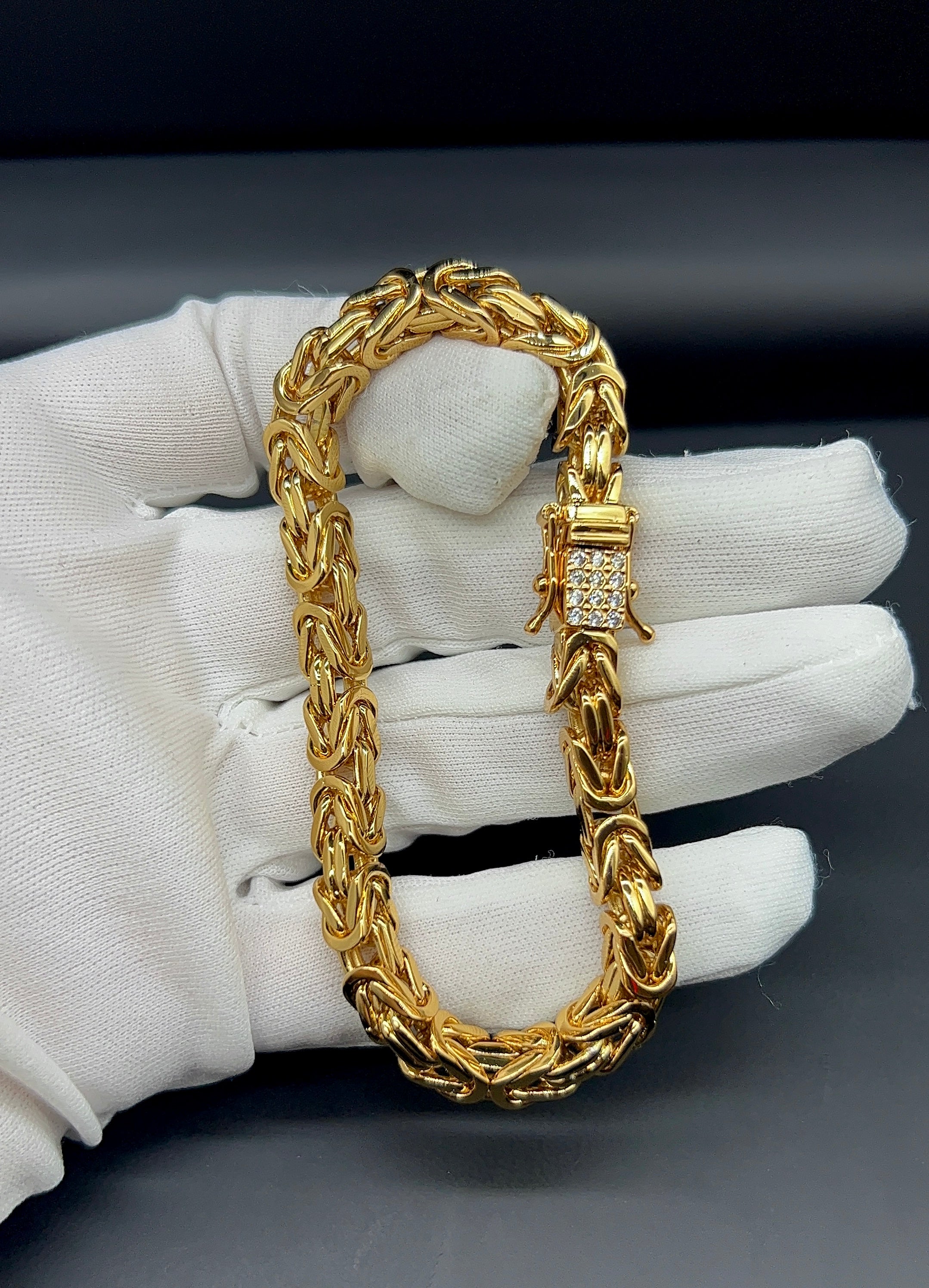 Byzantine Bracelet 6mm - 18K Gold Plated – Kejsar