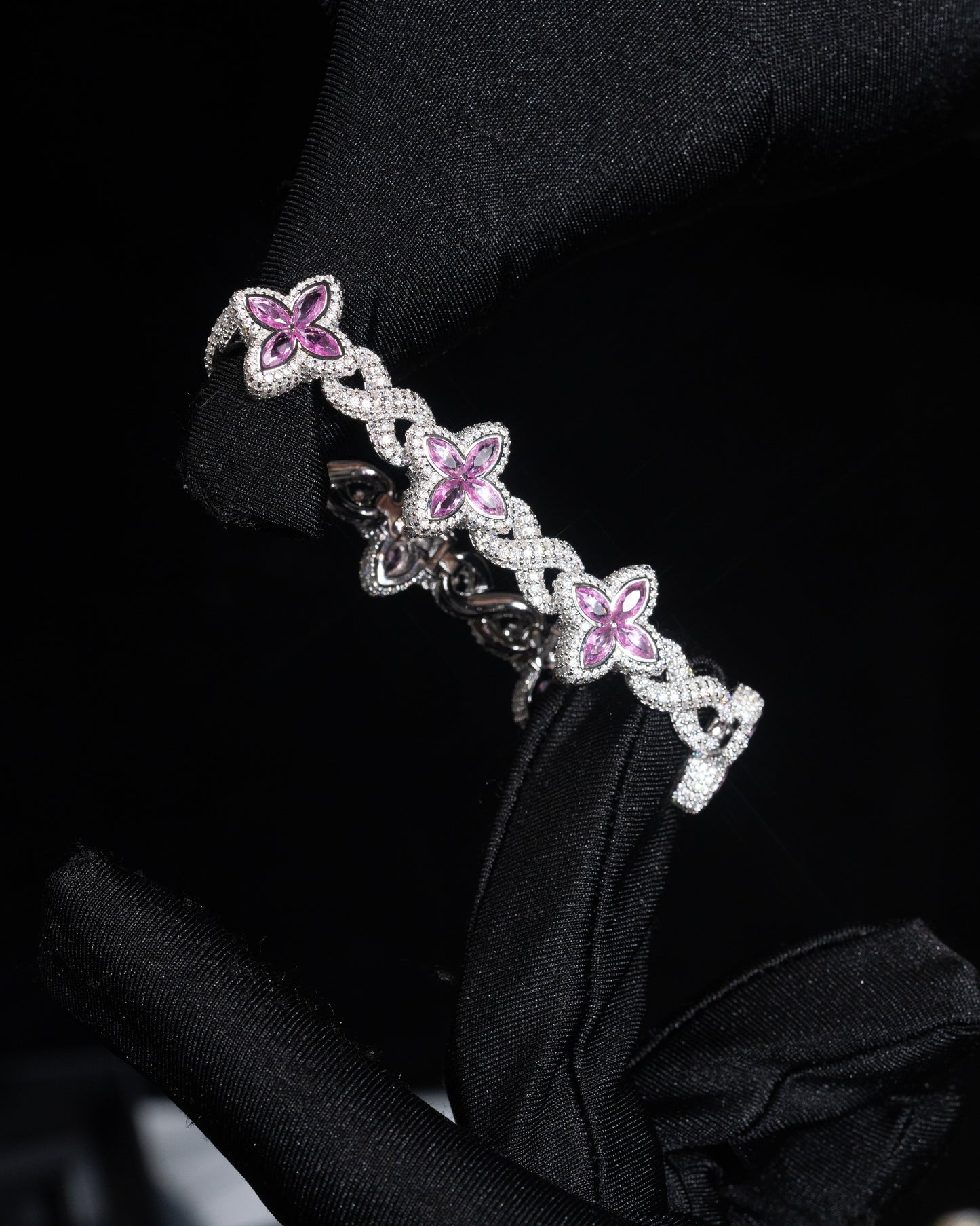 Infinity Flower Diamond Bracelet