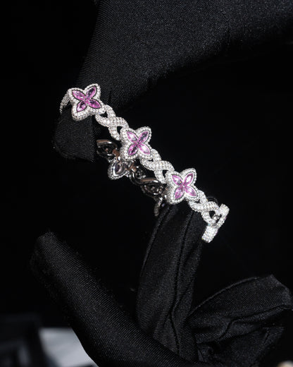 Infinity Flower Diamond Bracelet