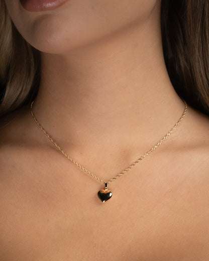 Gold Heart Necklace - 18K Gold