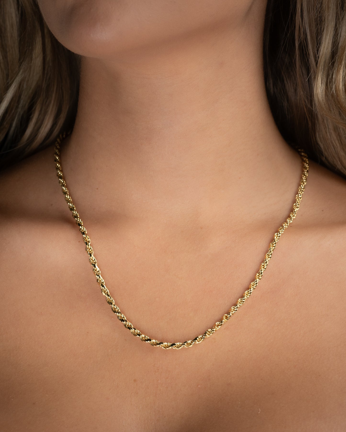 Rope Chain Necklace 3.5mm - 18K Gold