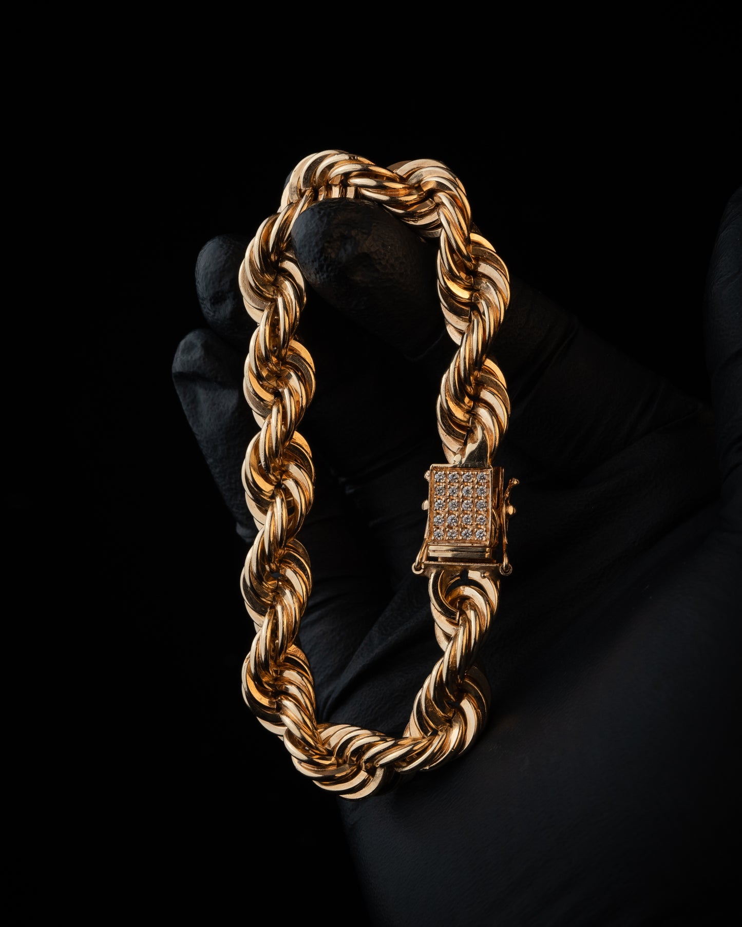 Rope Chain Bracelet 10mm Solid - 18K Gold