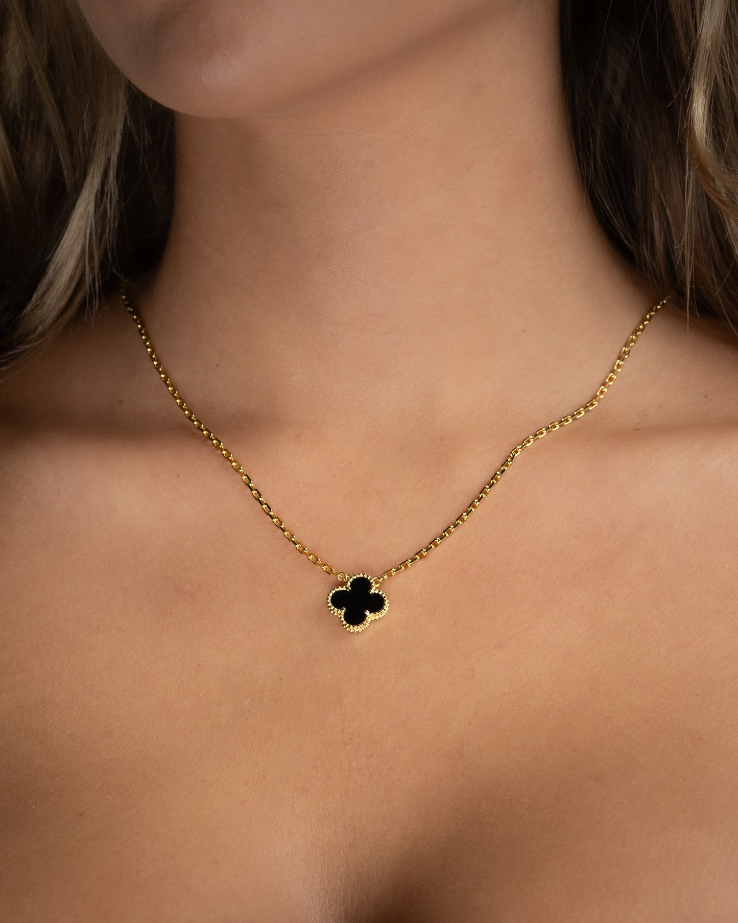 Four Leaf Clover Necklace Single