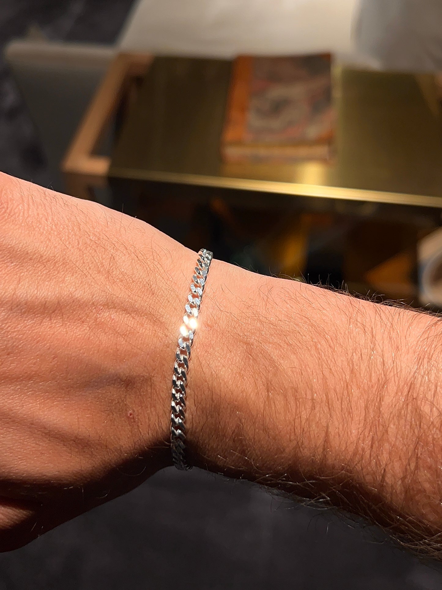 Pansarlänk Armband 4mm - 925 Silver - Kejsar