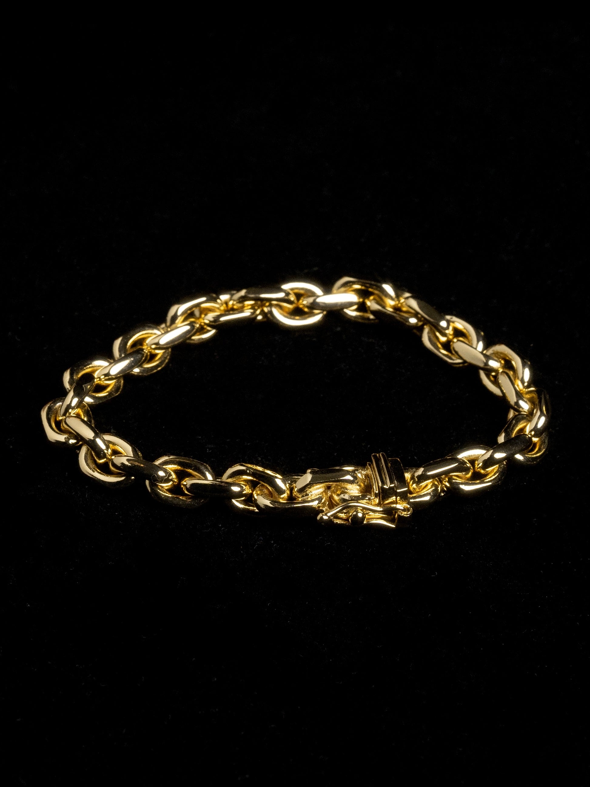 Ankarlänk Armband 8mm - 18K Guldpläterad - Kejsar