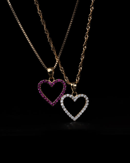 Double Sided Heart - 18K Gold