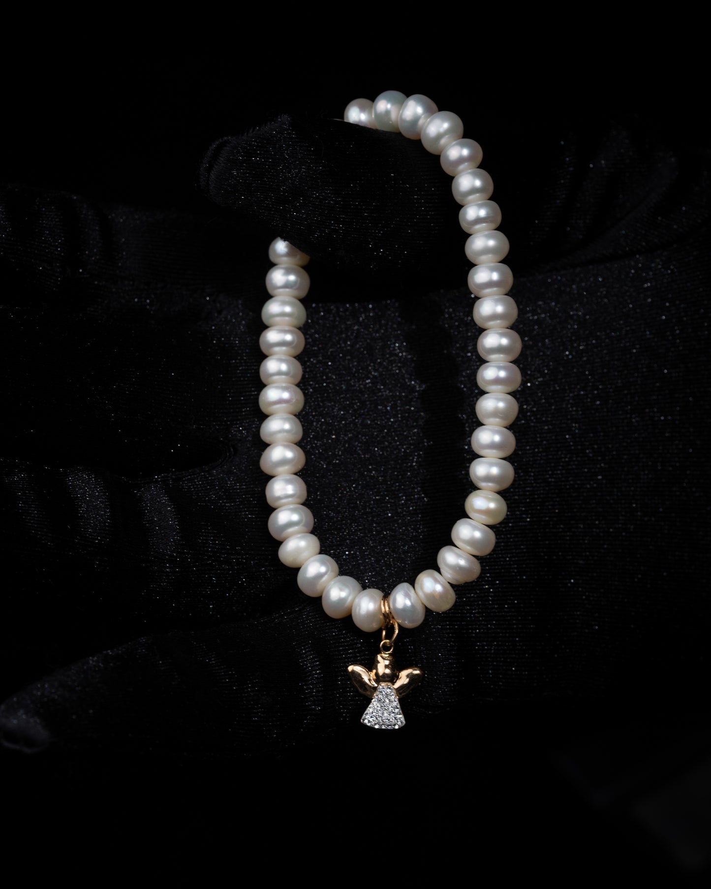 Angel Pearl Bracelet - 18K Gold