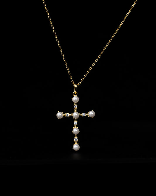 Pearl And Diamond Cross