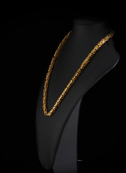 Collar Eslabón Emperador 6mm - Chapado en Oro 18K