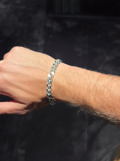 Pansarlänk Armband 8mm - 925 Silver