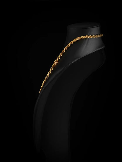 Rope Chain Necklace 6mm - 18K Gold Plated