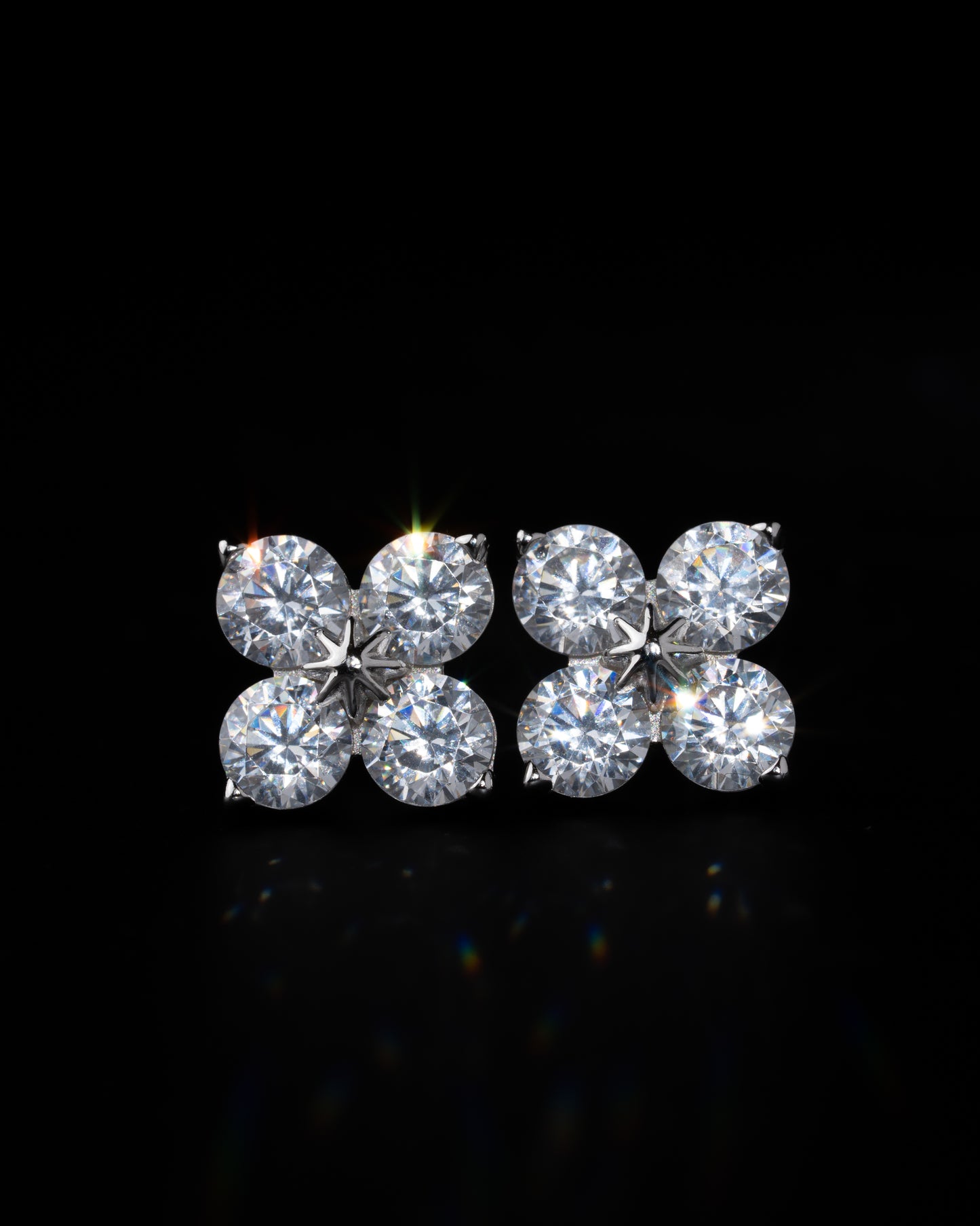 Four Stone Diamond Earrings