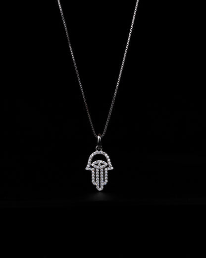 Hamsa Necklace Silver