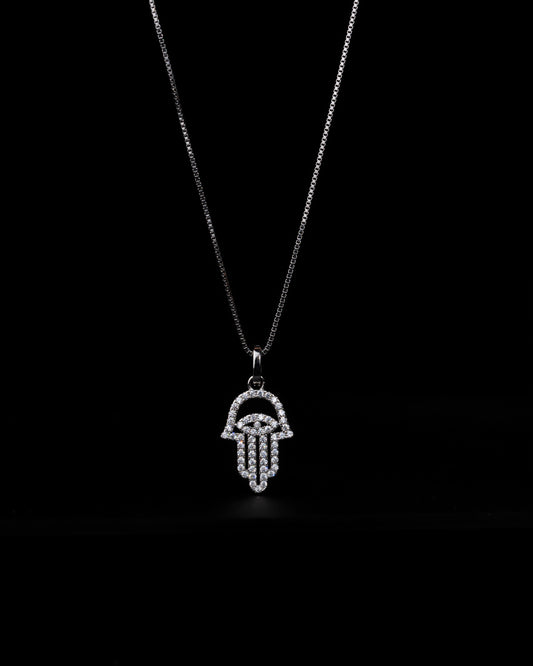 Hamsa Necklace Silver