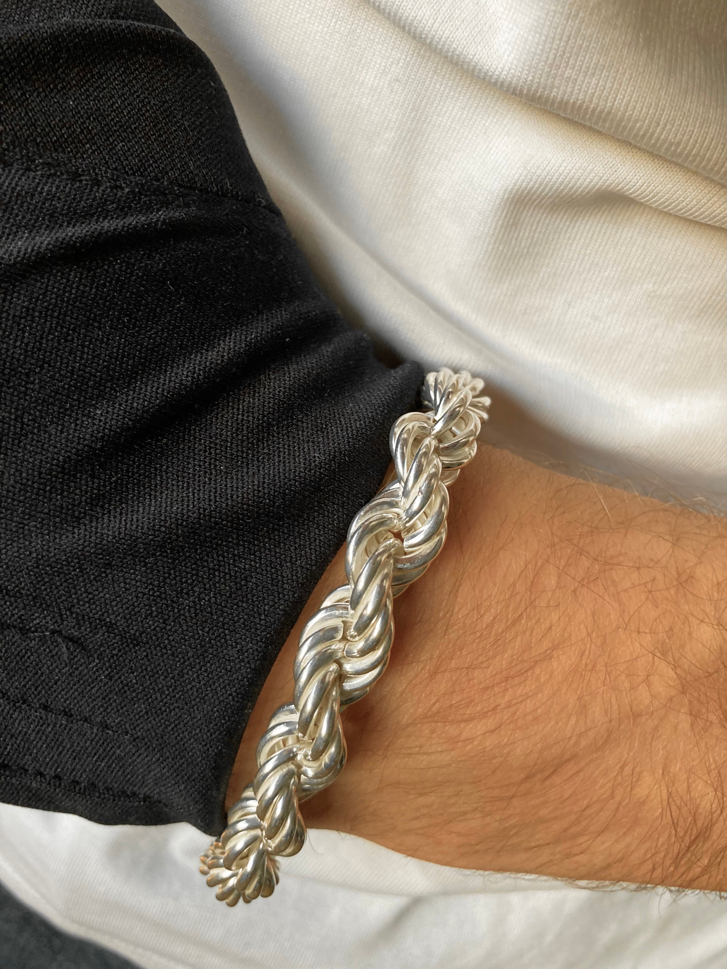FRENELLE Jewellery | Silver Twisted Chain Bracelet 